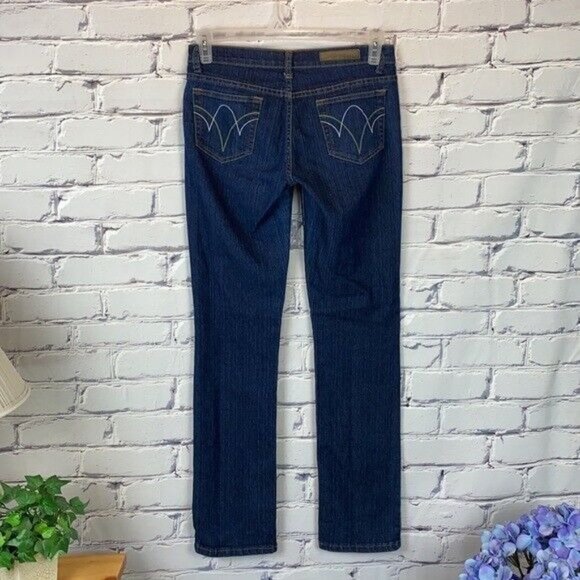 Uka Jeans Womens Straight Leg Jeans Size 3 Dark Rinse Denim - Picture 2 of 10